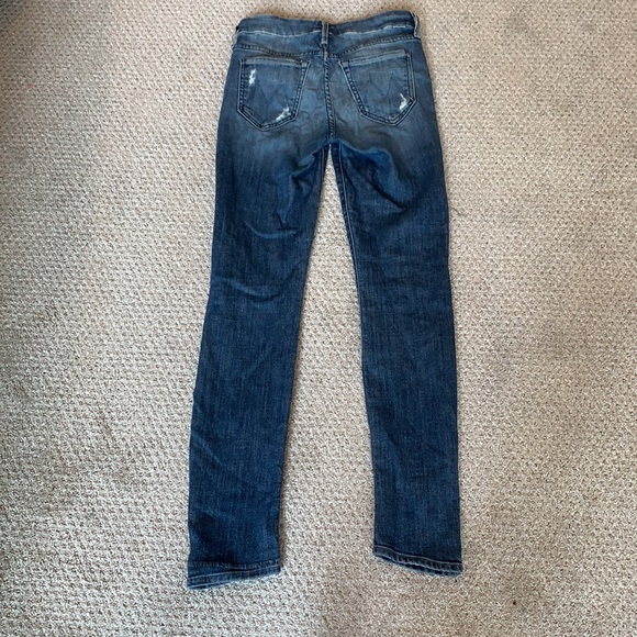 MOTHER Dark Wash Ripped Jeans - Picture 3 of 8